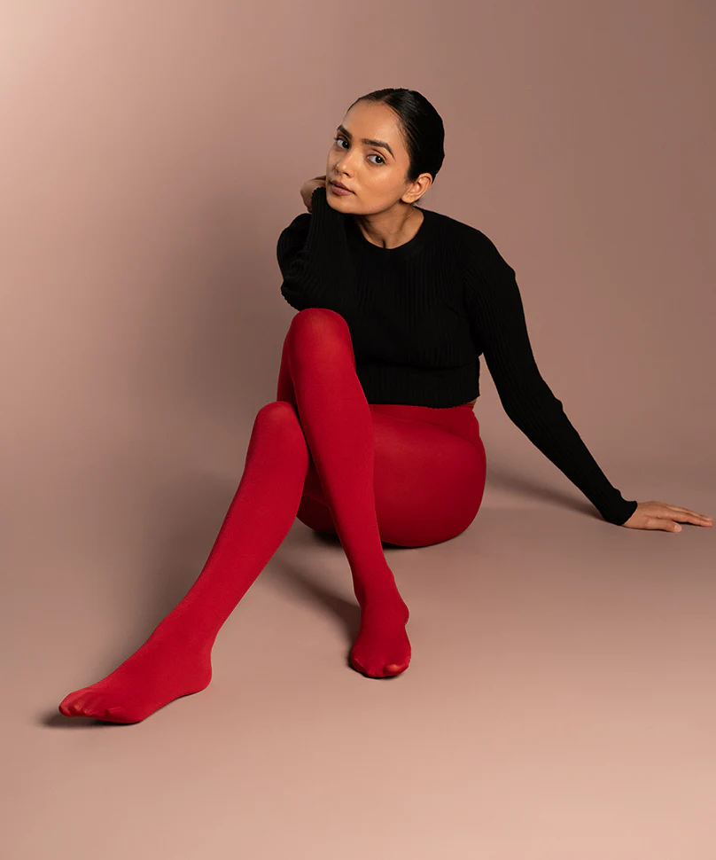 Claret Opaque Stockings - Image 3