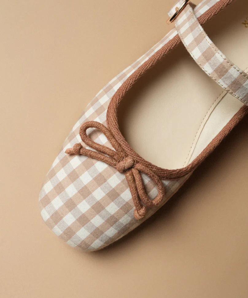 Dorothy Gingham Beige - Image 3