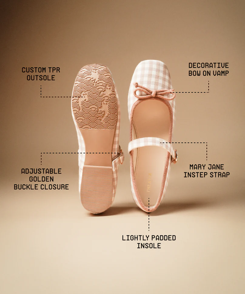 Dorothy Gingham Beige - Image 4