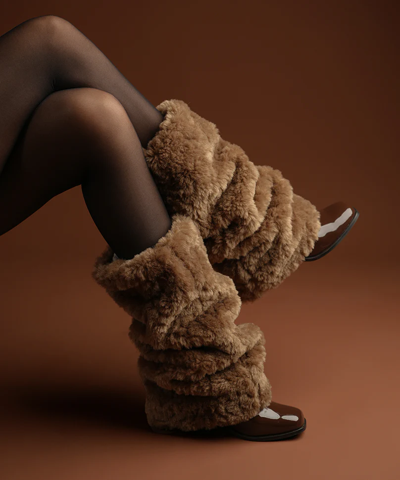 Fur Leg Warmer - Brown - Image 4