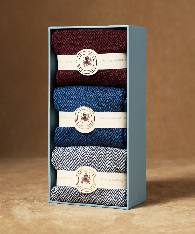Herringbone Box of 3 Tres - Image 3