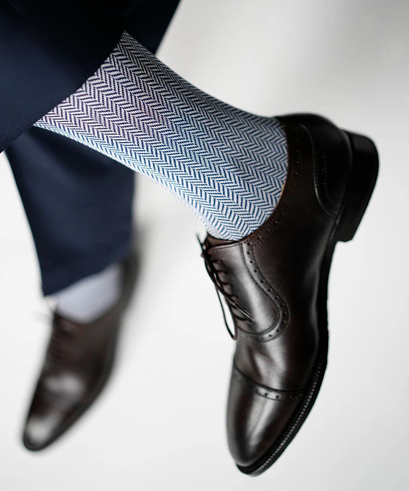 Navy Blue Herringbone - Image 2