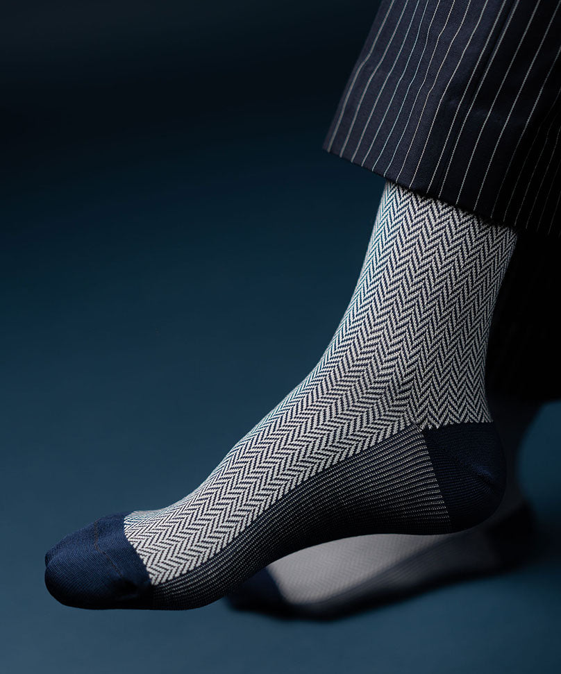 Navy Blue Herringbone - Image 6