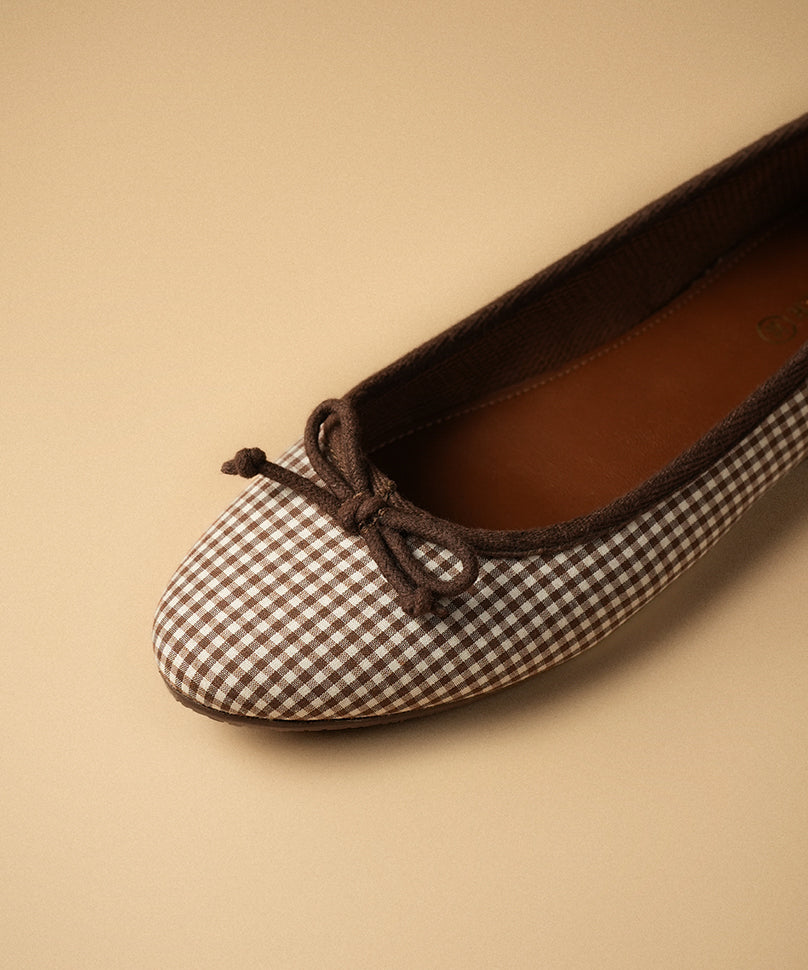 Swans Gingham Brown - Image 3
