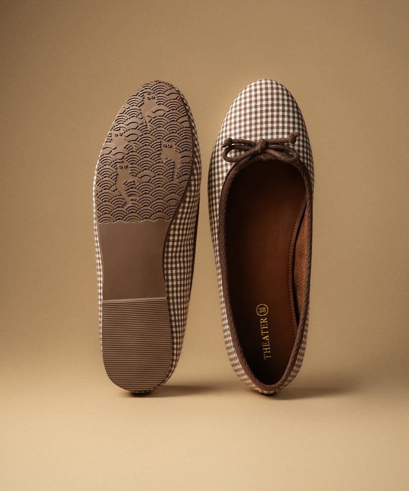 Swans Gingham Brown - Image 6