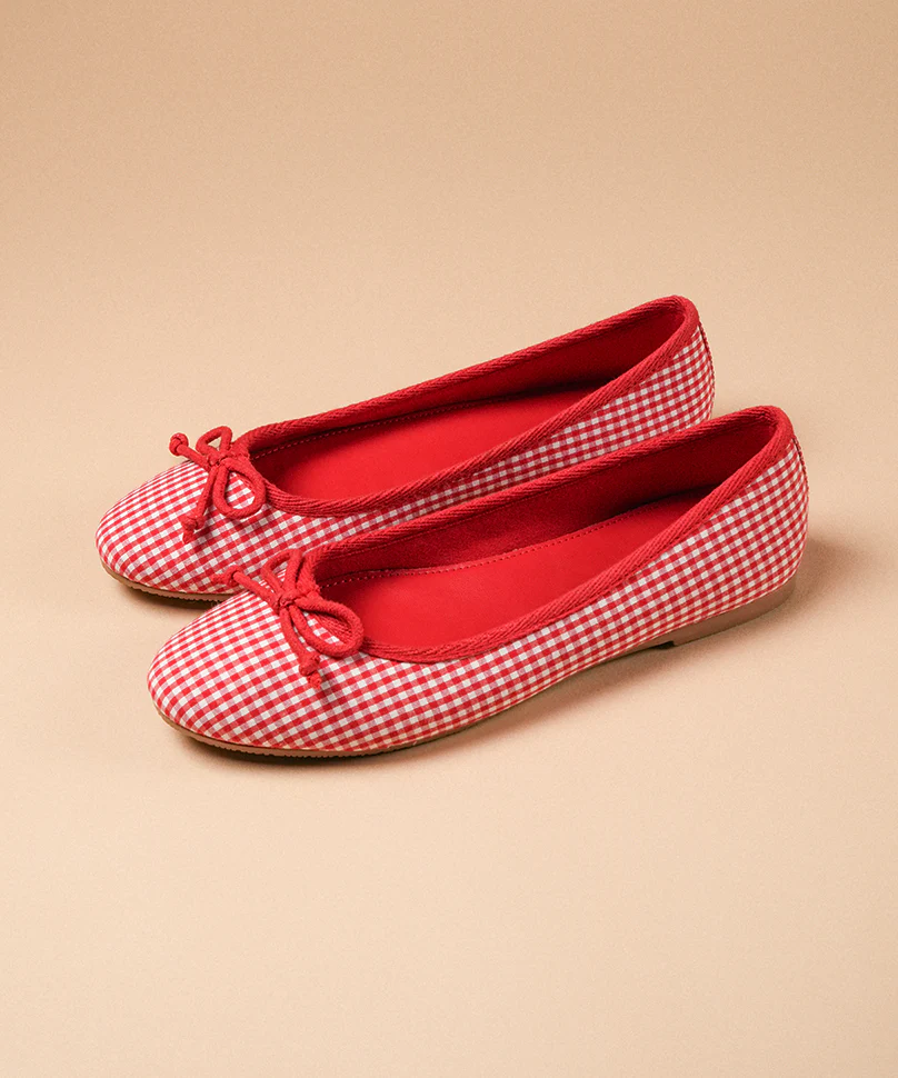 Swans Gingham Red